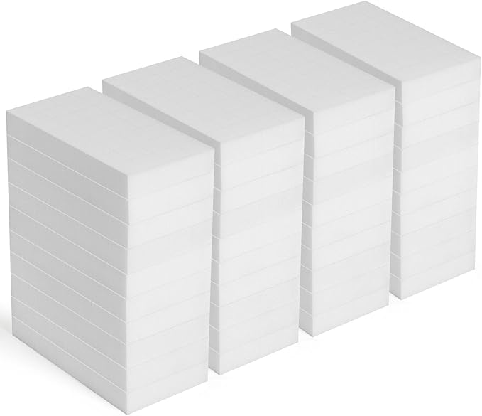 40PCS Melamine Sponge Magic Eraser Sponge in Bulk Small Cleaner Pads Melamine Pads for Dishes Cleaning Eraser for Kitchen, Bathroom, Toilet - 16x8x2cm (32 Small Pieces of Each Pack)
