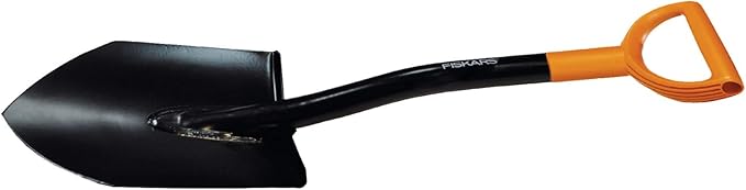 Fiskars Auto Spade, Solid, Weight: 1.4 kg, Length: 80 cm, Steel/Plastic, Black/Orange, 1014809