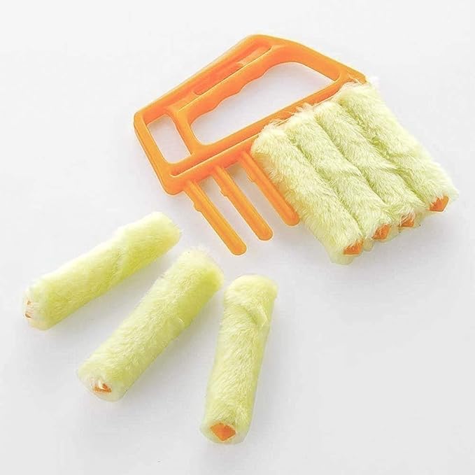 Blind Cleaner Tool, Mini Blind Duster Clean Brush, Dust Venetian Brush, Yellow S7