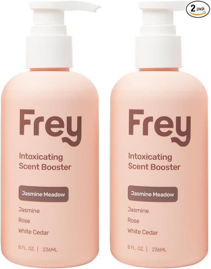 FREY In-Wash Laundry Scent Boosters - Fragrance Booster & Fabric Smell Deodorizer | Odor Eliminator for Fresh Scented Clothes (8 Fl (Pack of 2), Jasmine Meadow)