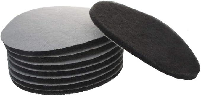 Utoolmart 1200-Grits 7 Inch Scrubber Scouring Pads Flocking Scuff Pads-Multipurpose, Drill Scuffing Disc Hoop and Loop Surface Conditioning Disc Gray 8pcs