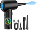 Newhouse Electric Cordless Compressed Air Duster NHAD-BR-001, 3-Speed Electric Duster for Cleaning, Air Blower Gun for Car and Computer Accessories, Rechargeable Handheld Blower and Air Inflator