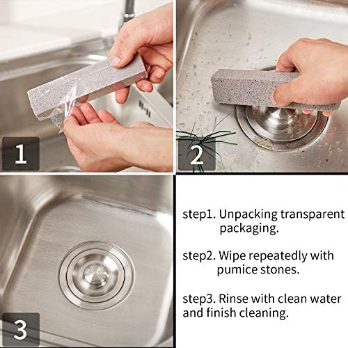 Norme 30 Pack Pumice Stones for Toilet Bowl Cleaning Scouring Pad Pumice Stick Cleaner for Cleaning Toilets Bathtubs Grills Kitchen Oven Stove Swimming Pools Sinks 5.9 x 1.4 x 0.9''(Gray)