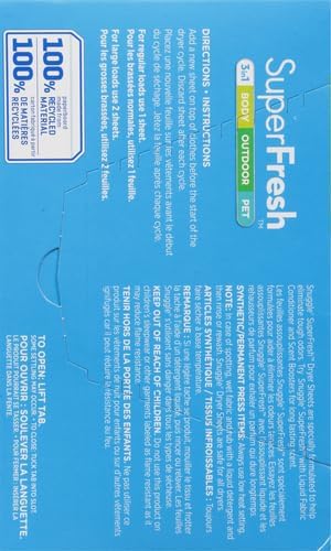 Snuggle Plus SuperFresh Fabric Softener Dryer Sheets with Static Control and Odor Eliminating Technology, Original, 200 Count (Pack of 6)