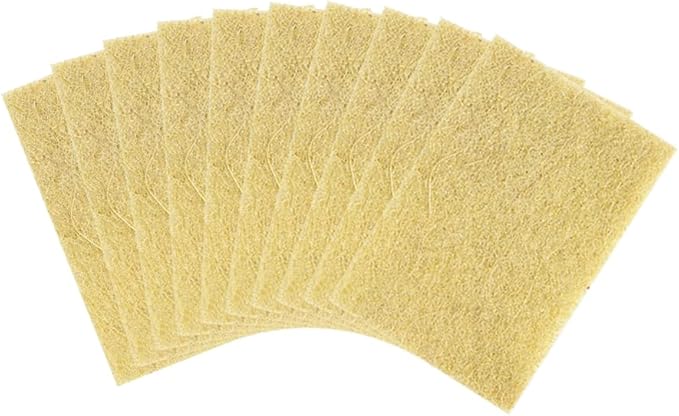 Natural Scouring Pads Biodegradable Scrubbing Pads for Kitchen Cleaning, Dishes, and Pots - Sisal hemp Fiber Scrub Pads for Dishes - Non Scratch Scouring Pads for Pots and Pans (10 Pack)