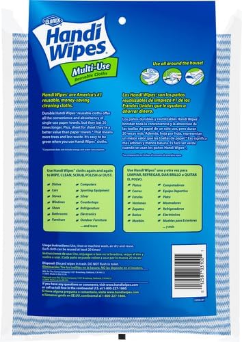Handi Wipes Reusable Cloths, Extra Large,6 Count (Pack of 2)
