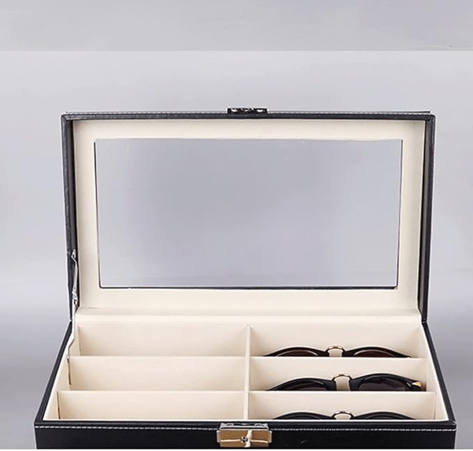 Layers PU Leather Glasses Storage Box Jewelry Sunglasses Eyewear Display Organizer Holder Gift Boxes