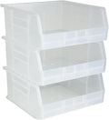 Hudson Exchange 11" x 11" x 5" (3 Pack) Plastic Stackable Storage Bin and Hanging Container, Clear