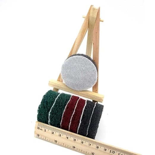 60 PCS 1 Inch Multi-Purpose Flocking Scouring Pad 400-800 Grit Duty Nylon Cloth for Polishing & Grinding,800 (Fine)