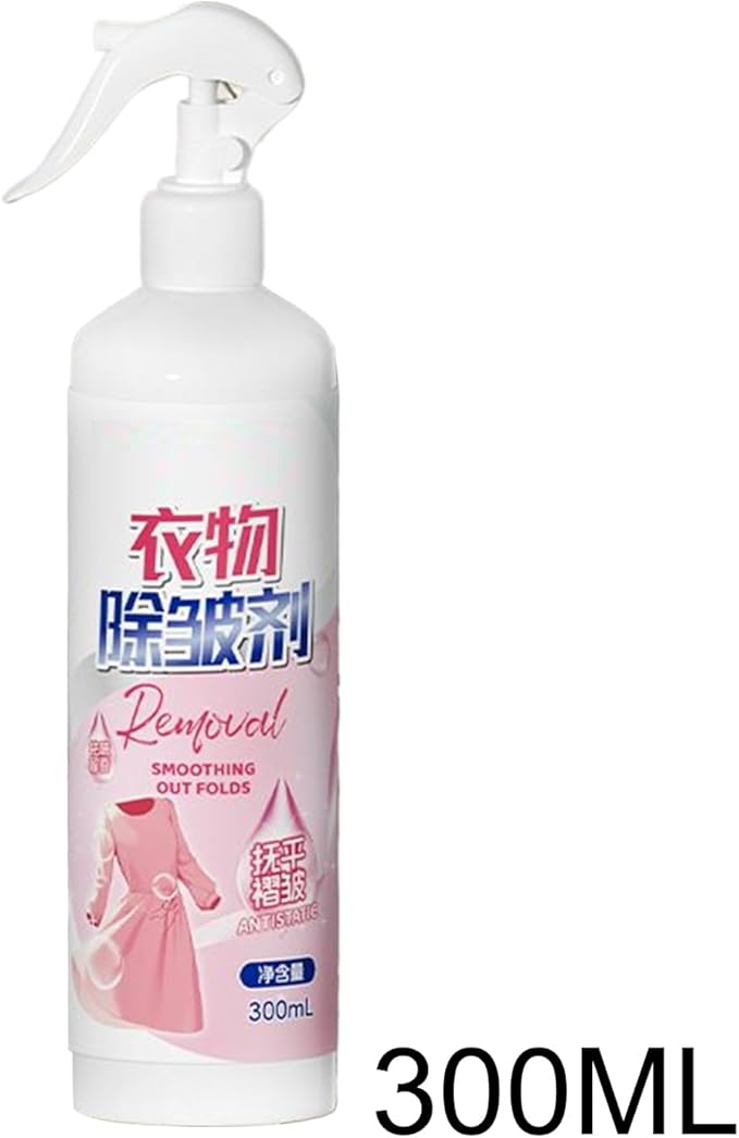 Fabric wrinklle Release Spray – 300ml Clothing Static Guard | Portable Ironing Alternative and Anti wrinklle Mist for Shirts, Coats, Sweaters, Pants, Travel Bag, Dorm Room, Daily Laundry Care
