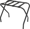 Folding Luggage Rack, Heavy Duty Metal Suitcase Stand with Nylon Straps, Collapsible Luggage Rack for Guest Room Space-Saving Luggage Organizer for Bedroom & Hotel