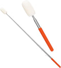2pcs Telescoping Sponge Stick for Pottery, Retractable Ceramic Mud Tools Clay Sponge on a Stick with Handle for Cleanup Excess Water from Tall or Narrow Pottery(Large,Extend up to 28.35in)