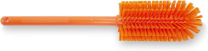 SPARTA Large Water Bottle Brush Ideal for Wide-Mouth Jars, Bottles and Tumblers, Dishwashing Tool with Handle for Home and Commercial Kitchens, Plastic, 16 Inches, Orange