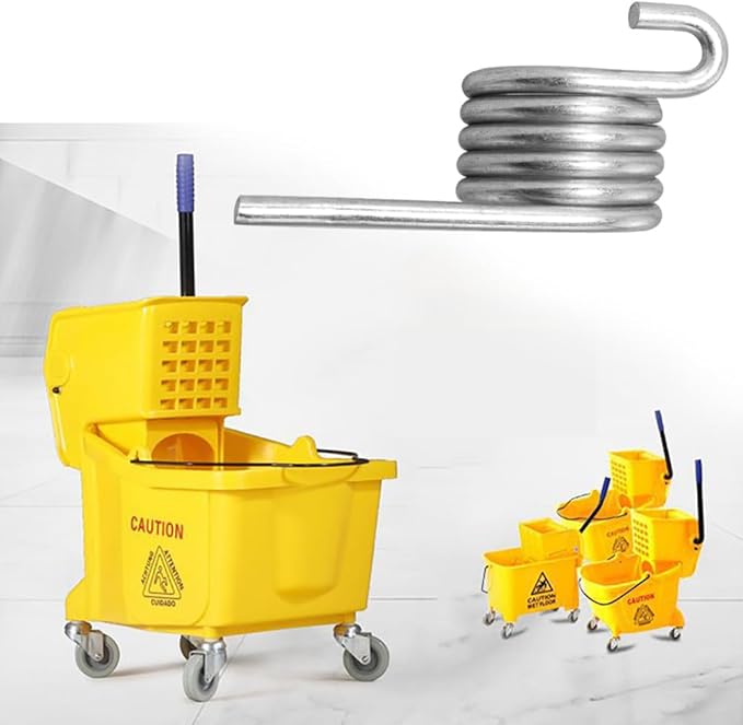 MEETOOT 2PCS Side Press Mop Bucket Replacement Spring Water Storage Tank Metal Fittings Compatible with 24/32/34/36/46 Litre Drum Sizes