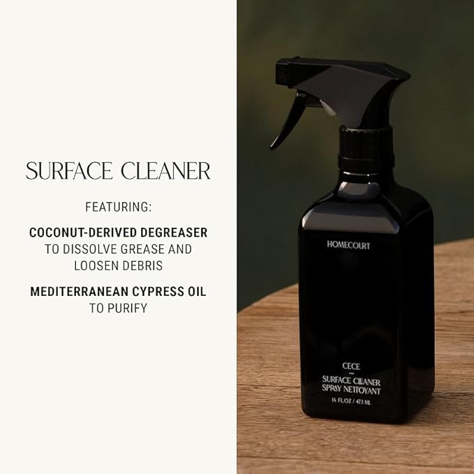 Homecourt All-Purpose Surface Cleaner Spray, Lifts Away Dirt, Smudges & Grease, For Bathroom, Kitchen & more, Clean Formula, Cipres Mint, 16 fl oz, 2.0