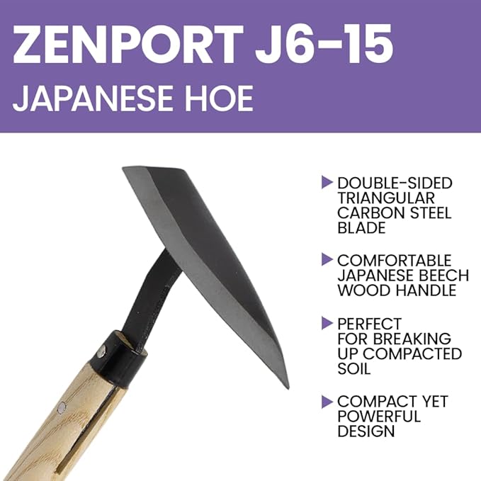Zenport J6-15 Robo Kama Japanese Hoe, 5.5 Inch Blades, Beige - 3 Pack