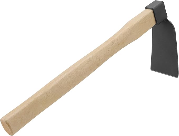 KEILEOHO 2 PCS 15 Inch Handheld Hoe, Hand Hoe Garden Tool, Carbon Steel Head and Wood Handle Garden Hoe for Transplanting, Digging, Planting, Loosening Soil, Camping