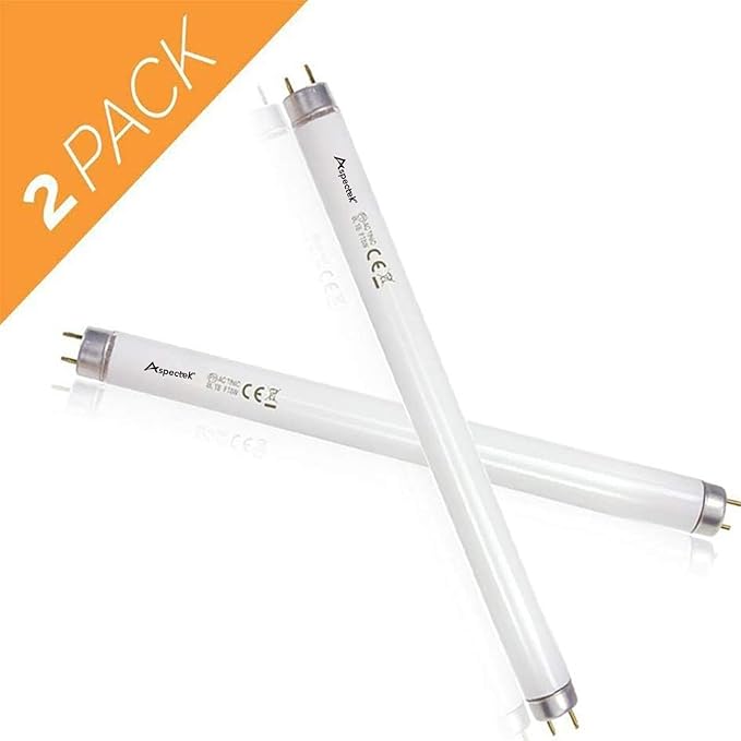 ASPECTEK Bug Zapper Mosquito UV Lamp Replacement Bulbs - Pack of 2X 10W UV Light Tubes, Compatible with ASPECTEK 20W Electronic Bug Zapper Models for Indoor Use