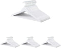 Amazon Basics Durable Wooden Clothes Hangers,White,(Pack of 80)