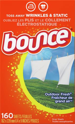 Bounce Fabric Softener Sheets, Orange Outdoor Fresh 160.0 Count