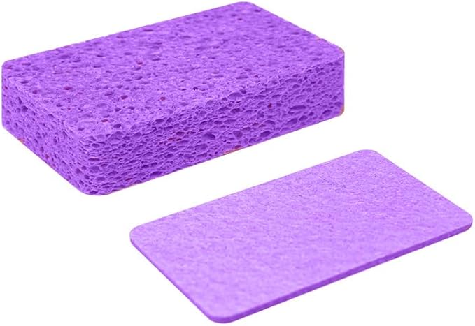 36 - Pack Non-Scratch Scrub Sponges - Sponges for Dishes and Washing Dishes, Cleaning Sponges for Kitchen Home and More（Purple）