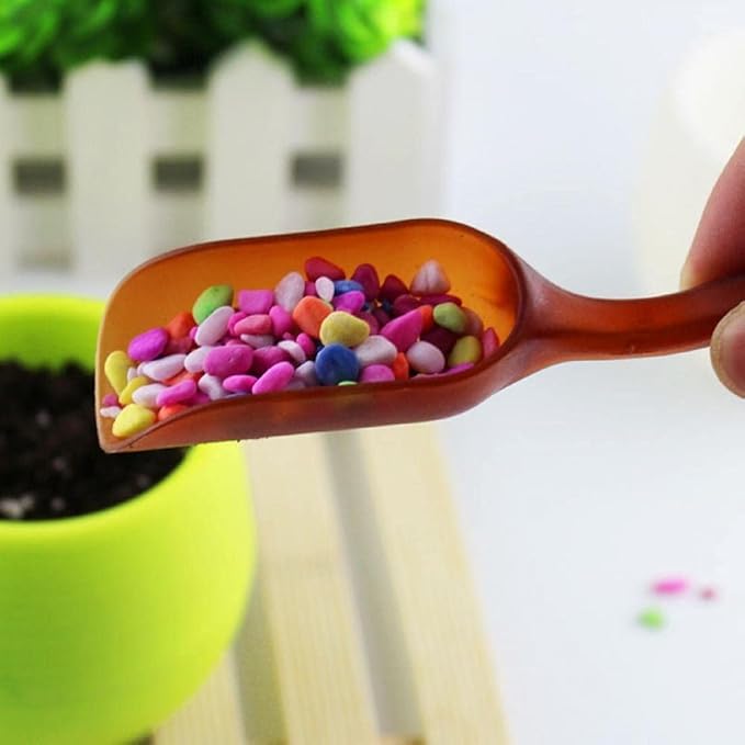 10Pcs Colorful Plastic Mini Gardening Shovel Spoons Soil Scoops, Succulent Sand Scoops/Cultivation Digging Transplanting Tools for Succulents Potted Flowers (Multicolor)