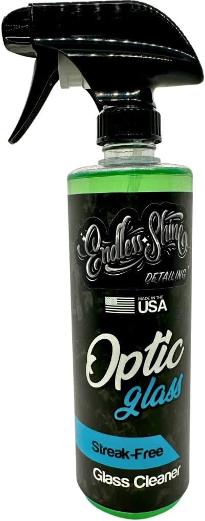 Endless Shine Detailing Optic Glass Streak Free Glass Cleaner - Safe for All Glass and Tinted Windows (16 oz)