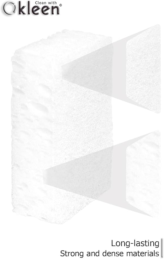 White Multi Use Scrub Sponges. Made in Europe. 9 Pack, 4.3x2.8x1.4 inches. Odorless Delicate Scrubber for Kitchen and Household Cleaning