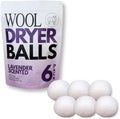 Lavender Scented Wool Dryer Balls – 6 XL Pack – Natural Fabric Softener, Reusable, Reduces Static, Reduces Wrinkles & Shortens Drying Time, Made W/Essential Oil, 100% Pure Wool