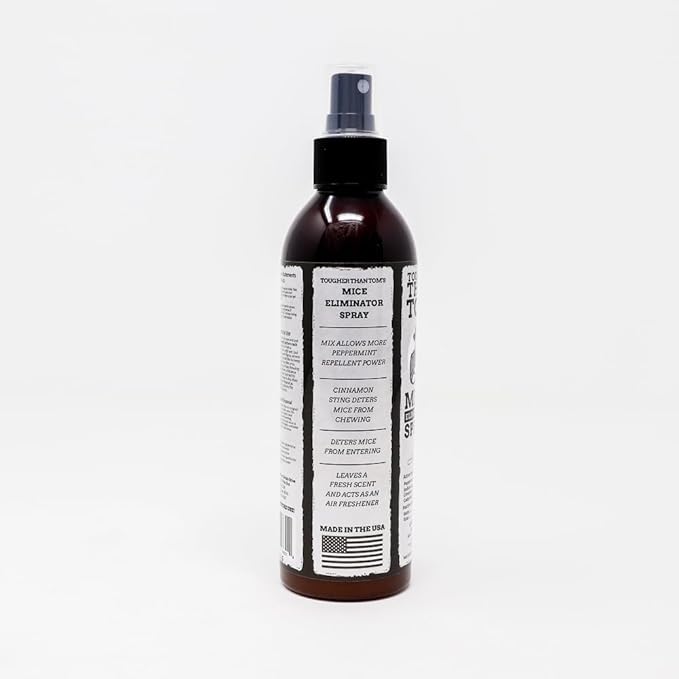 Tougher Than Tom Mouse Repellent Spray – 8 fl oz Premium Cinnamon and Peppermint Oil for Rodents – Effective Mouse Repellent Indoor – Mice Deterrent – All-Natural Formula