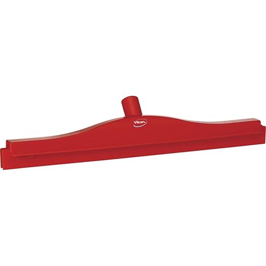 Vikan 77134 Squeegee,Ultra Hygiene,Dbl Blade,20",PP/RB,RD