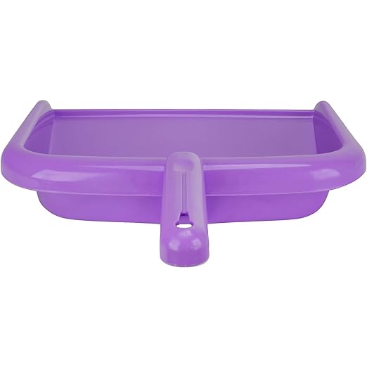 SPARTA Large Handheld Dustpan with Hanging Hole, Heavy-Duty Plastic Dustpan with Wide Lip for Countertops and Surfaces, Plastic, 10 Inches, Purple, (Pack of 12)