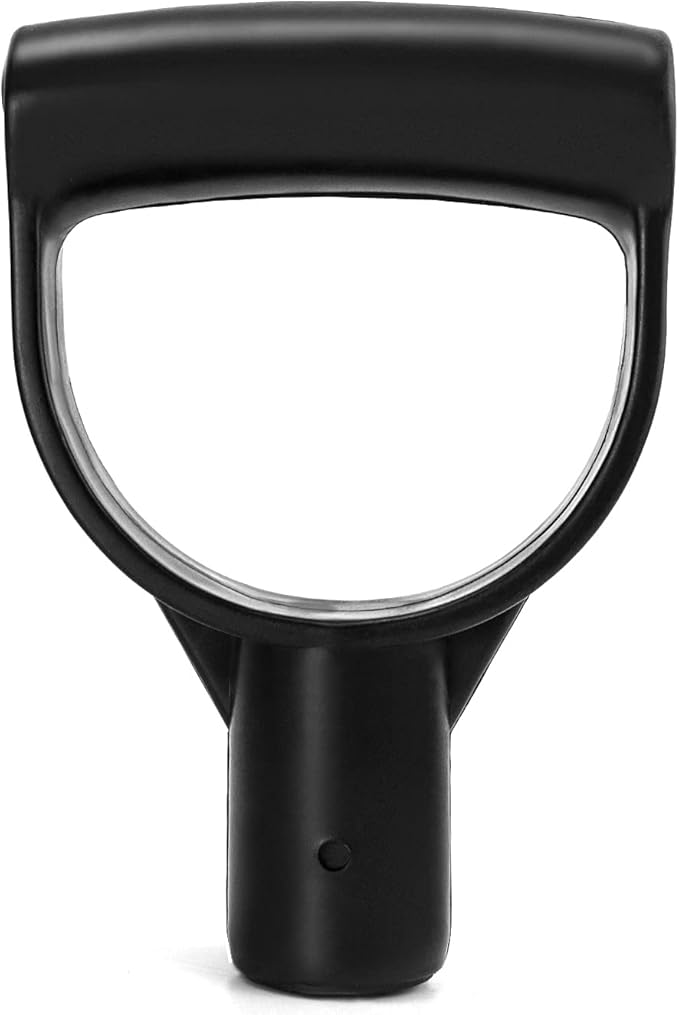 QWORK Plastic Spade Shovel with D-Grip Handle, 1" Polypropylene Shovel Handle for Digging & Raking