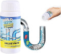 Saker Wild Sink and Drain Cleaner Powder | Rapid-Foam Fast-Acting Pipe Declogger for Kitchen, Bathroom, Toilet, Shower Drain Maintenance (1 PC (3.88oz))
