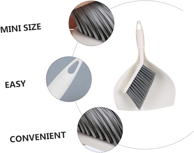 Mini Dustpan Broom Set 2pc Set Kitchen Broom Dustpan Home Cleaning Accessory Portable