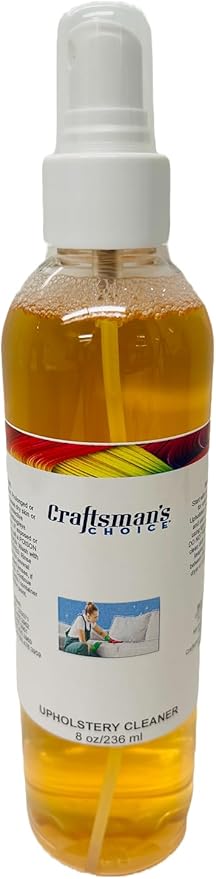 Craftsman's Choice Upholstery Cleaner, 8 oz. Perfect for Pets, Carpet, Area Rugs, Couches, Upholstery, Cars & More. Non-Toxic, Made in the USA since 1976.