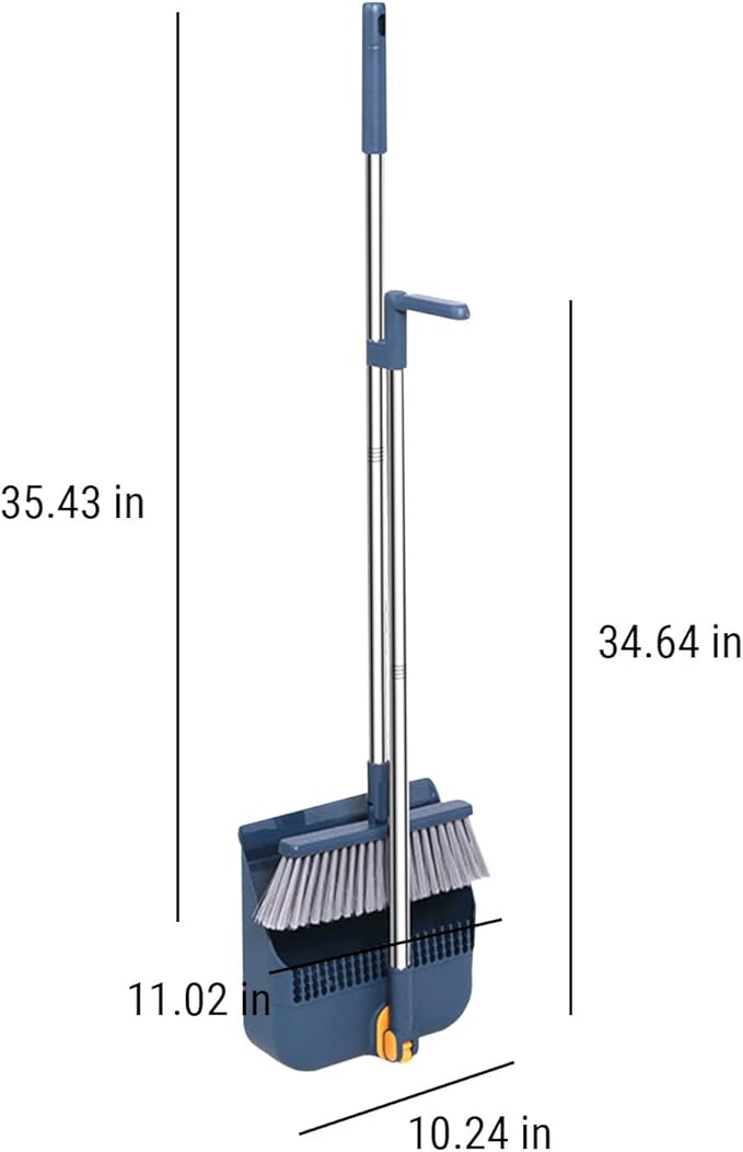 Broom and Dustpan Set 180° Rotatable Magic Outdoor Broom Standing Storage Buckle Type Brooms for Sweeping Indoor Hand Brooms for Home & Kitchen, Household Cleaning Tool Home Essentials Cute Stuff
