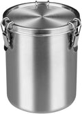 Tanjiae Stainless Steel Coffee Canister | 100% Airtight Metal Food Storage Container with Lid Sealed - Keep Coffee Beans, Sugar, Tea Fresh for Months (56 fl oz)