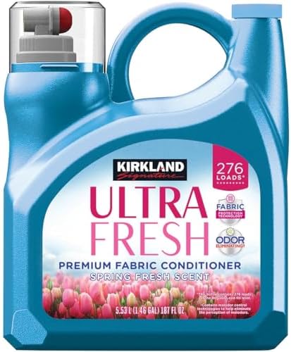 Kirkland Signature Ultra Fresh Premium Fabric Softener, Spring Fresh, 187 Fl Oz