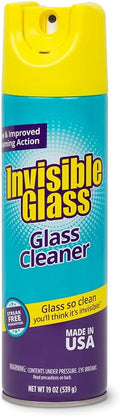 Invisible Glass 91160 Premium Aerosol Glass and Window Foaming Cleaner Spray – Cleans Glass, Windows, Mirrors, Shower Doors, and More – Streak-Free, Ammonia-Free, Tint-Safe – 19 oz