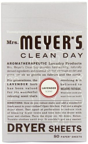 Mrs Meyer's Clean Day Dryer Sheet, 80 Count
