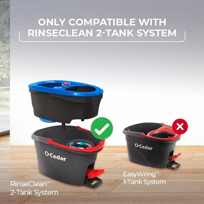 O-Cedar RinseClean Spin Mop Microfiber Refill, 1 CT (Pack of 12)