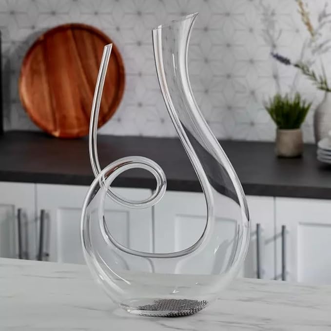 Wine Enthusiast Deluxe Stainless Steel Decanter Cleaning Beads with Strainer – 250 BPA-Free Beads for Effortless Decanter Cleaning and Maintenance for Wine Glasses and Whiskey Decanters