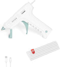 Cordless Hot Glue Gun with 20 Pcs Mini Glue Sticks, 20s Heating Fast Mini Glue Gun kit, 2600 mAh Rechargeable Battery, DIY, Crafts, Decorations, Home Repairs, White