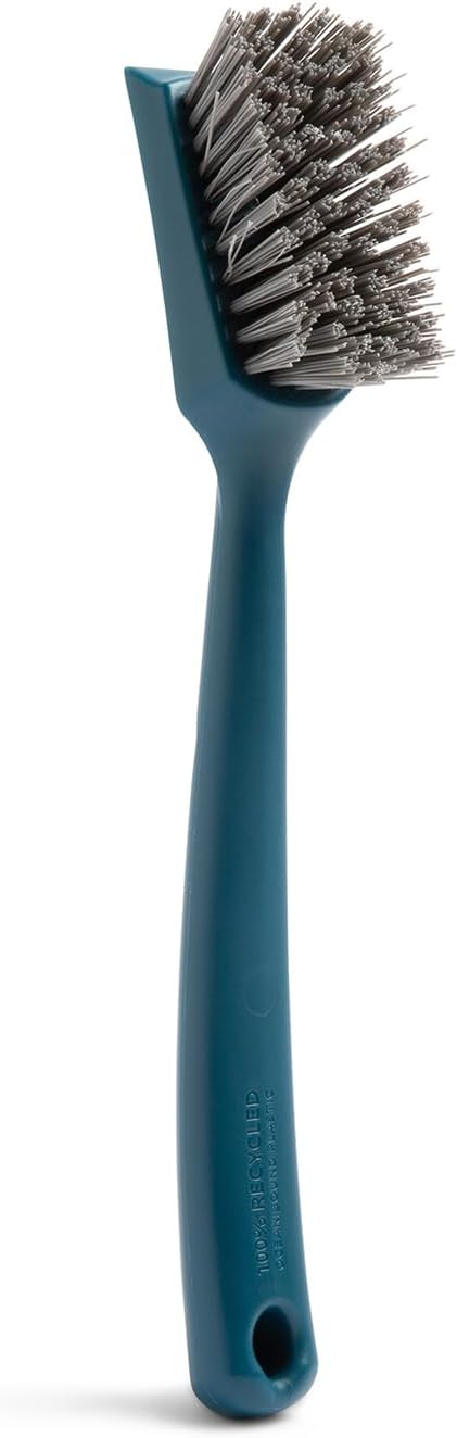 Full Circle Clean Ocean Dish Brush, Comfortable Grip, Sustainably Made 100% From Recycled Ghost Fishing Nets, Safe for Nonstick