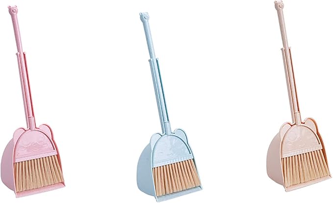 Children Small Broom and Dustpan Set,Learning Sweeping Tool,Kids Broom Kits,for Kitchen Bathroom Pet,Boys&Girls