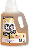 Molly's Suds Baby Liquid Laundry Detergent | Removes Formula, Poop & Spit-Up Stains | Extra Gentle for Infants, Babies, Toddlers (Sweet Baby Shea, 100 Loads)