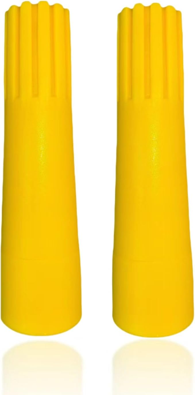 Squeegee Adapter Window Squeegee Adaptor Squeegee Pole Adapter, Changes The Threaded Tip to a Standard Friction Taper Fit, Yellow 2pc