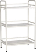 HDANI Storage Shelves, 3-Tier Metal Storage Rack with Shelf,Shelf Organizer,Garage Standing Shelving Unit for Laundry,Bathroom,Kitchen,Pantry,Closet,23.6''W X 13.8''D X 36.2 H'',White