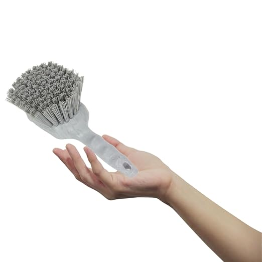 SPARTA 40541EC25 Plastic Scrub Brush, Utility Brush, Kitchen Brush With Hanging Hole For Cleaning, 8 Inches, Tan, (Pack of 6)